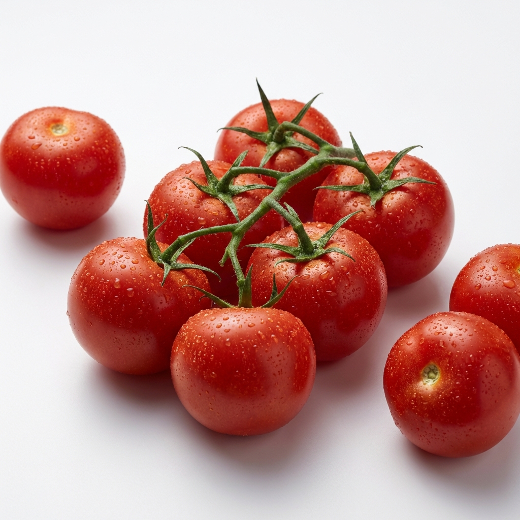 Fresh red tomatoes at wholesale market