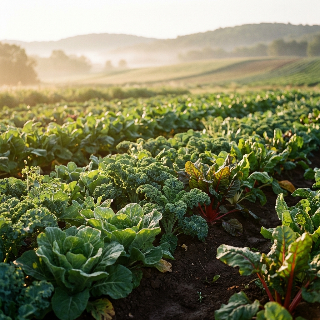 Lush Green Agricultural Farmland